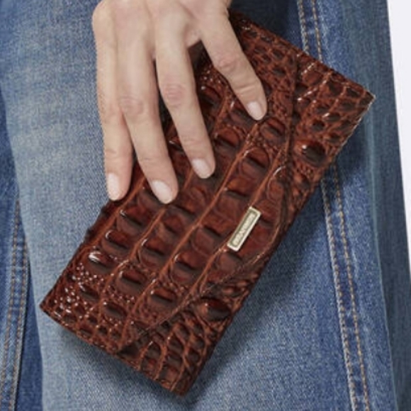 Brahmin Pink Cosmo Melbourne April Tote & Veronica Wallet NWT - Picture 15 of 16